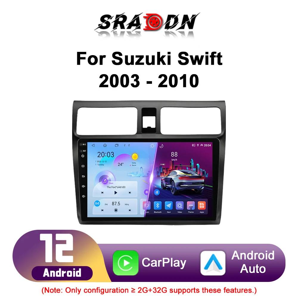 For Suzuki Swift 2003 - 2010 Android Car Radio Automotive Multimidia Player GPS Navigation Carplay Touch Screen Auto Stereo WIFI