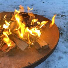 Bonfire dish on a base in Corten steel from Raw Garden | Ø80cm