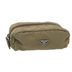 Prada Vintage Pouch Stl. - Necessär Från Magasin - Beige (W 18cm x H 7cm x D 7cm)