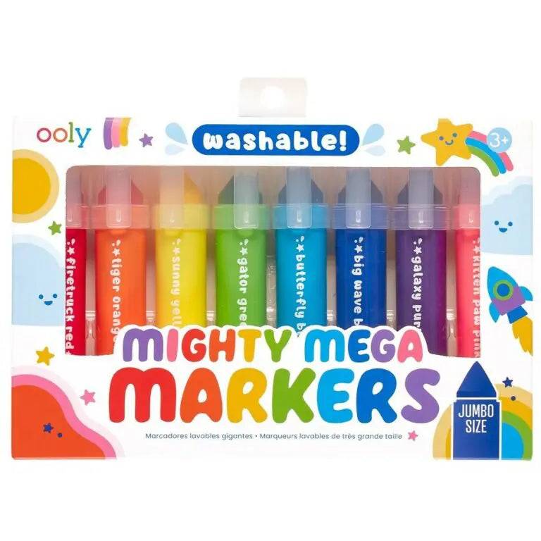 8-pack Tuschpennor med Barnvänligt Grepp - Mighty Mega Markers