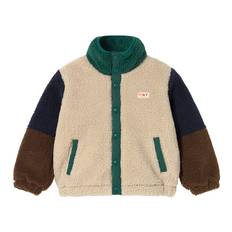 Tiny Cottons Fleecejakke - Color Block Polar - Dark Green - Tiny Cottons - 3 år (98) - Fleecejakke