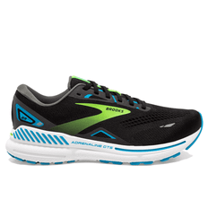 Brooks Men's Adrenaline GTS 23 4E Width (Wide Fit) Running Shoes in Black Hawaiian/Ocean Green AW23