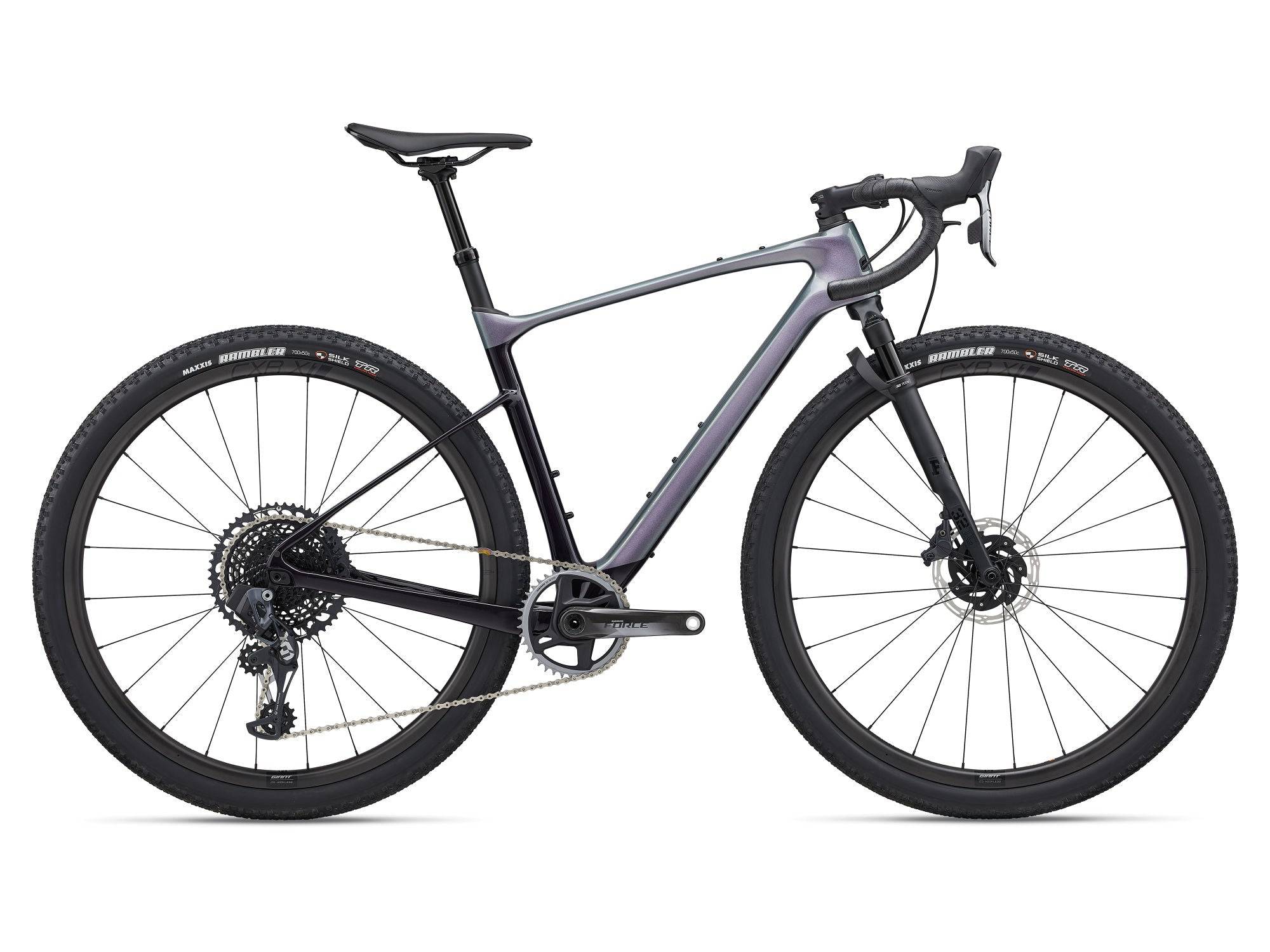 Giant Revolt X Advanced Pro 0 2023 - Sram X01 Eagle AXS 1x12sp - Giant CXR X1 Carbon - 018 / M / Airglow/BlackCurrant