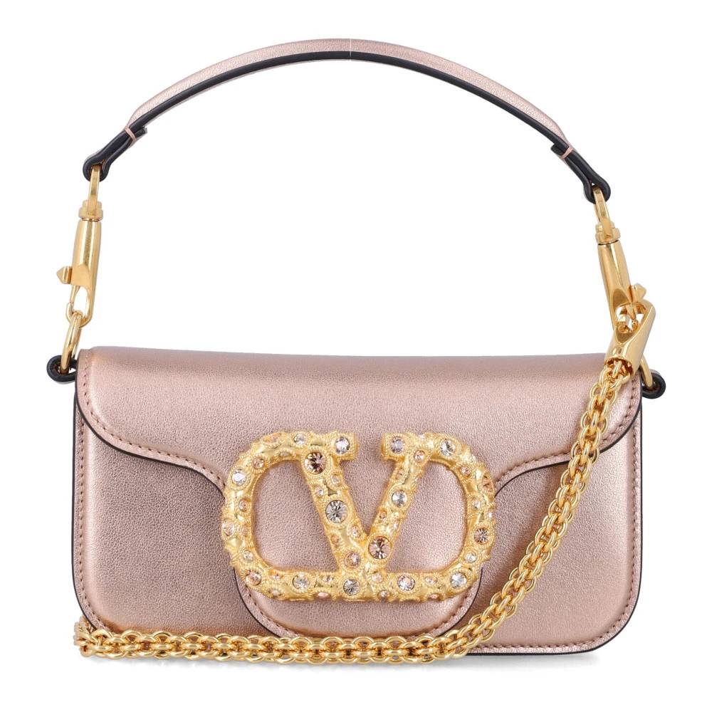 Valentino Garavani Locò Lille Skuldertaske - Tasker - Dame - Lyserød - ONE SIZE - Uld