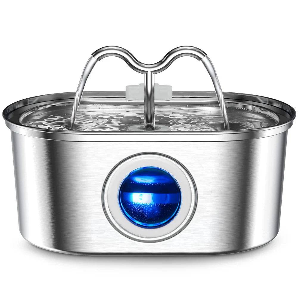 3.2L Stainless Steel USB Pet Water Fountain — Quiet Filter Pump for Cats & Dogs - Water feeder A / L (L)
