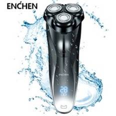 Enchen laddningsbara ipx 7 vattentäta elektriska rakapparater våta och torra mäns roterande rakapparater elektriska rakhyvlar med pop-up trimmer - Blackstone 3
