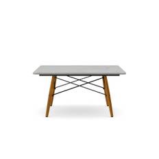 Eames Sofabord Kvadratisk - Carrara marmor/Honey-toned ash