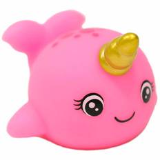 Magni badedyr med lys - pink narhval