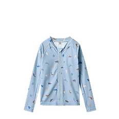 WHEAT Swim T-Shirt L/S Zip Ada |Blå |110