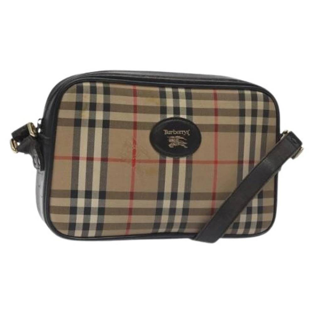 Burberry Vintage - Pre-owned Canvas Shoulder Bag Vintage - Dam - ONE Size - Läder