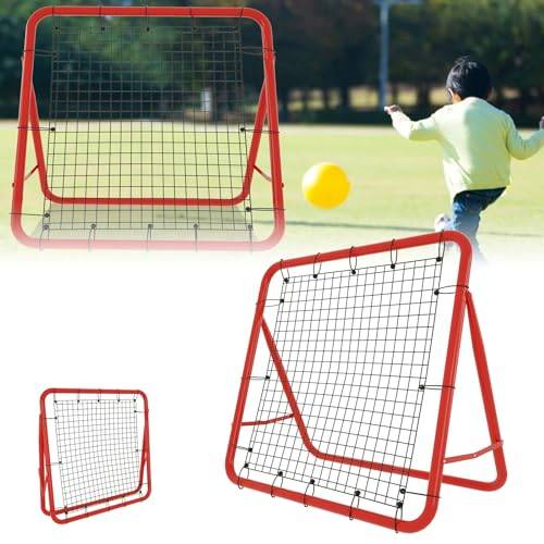 ORHEYA Fotbollsstuds med flera funktioner – hopfällbart studsnät – justerbar fotbollsport i 5 nivåer – 100 x 100 x 65 cm – för träningsövningar och bollteknik