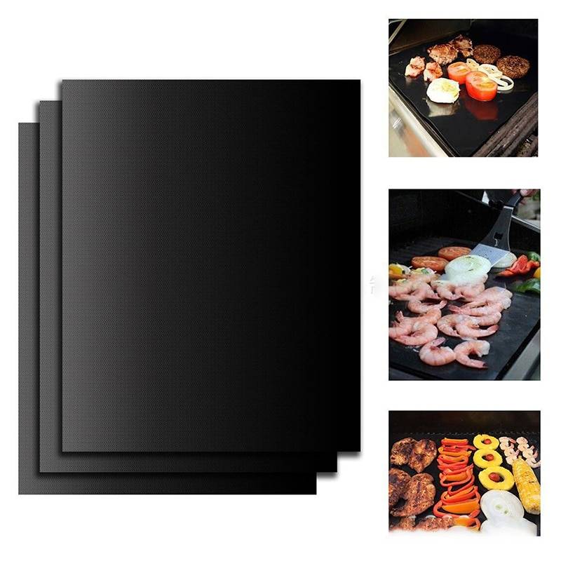Återanvändbart non-stick bakpapper högtemperaturbeständigt teflonplåt ugn mikrovågsugn grill bakmatta bakverktyg - 1st orange