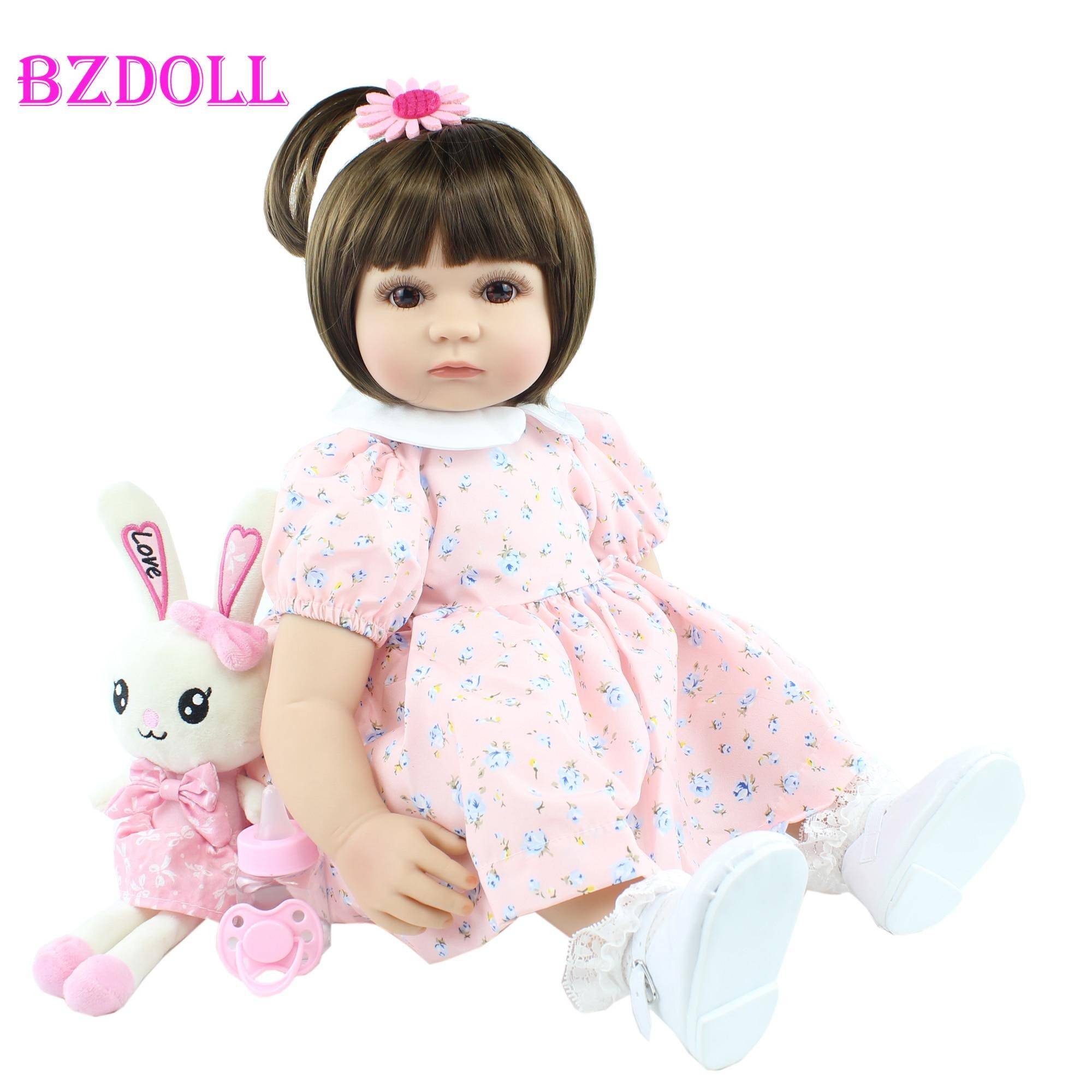 BZDOLL 60 cm Mjuk Silikon Reborn Baby Doll Leksaker Som Äkta Vinyl Prinsessan Toddler Alive Bebe Girl Bonecas Barn Födelsedagspresent Girl-13