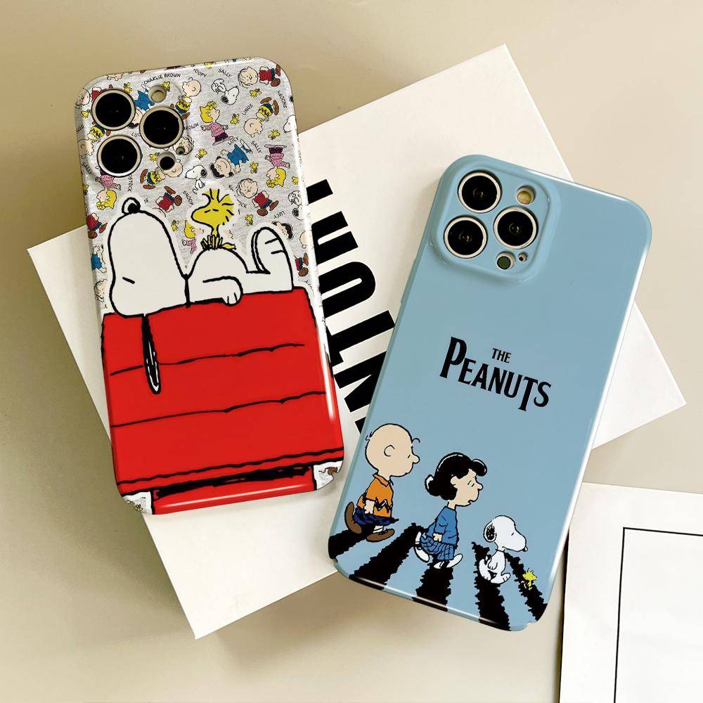 MINISO Sött S-Snoopy Hund Mobilskal För IPhone 16 15 14 13 12 11 Plus Pro Max Mini Heltäckande Tåligt Personligt Skal