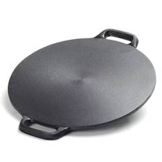 SISIGOO Gjutjärn komal 30 cm, Crepe Pan Nonstick och 5 Crepe-verktyg, Crepes panna, Budare för Arepas, Dosa Tawa gjutjärn indisk non-stick för Roti, gjutjärn pizzapanna Gjutjärnspanna