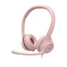 Logitech H390 verkabelter Kopfhörer für PC/Laptop, Stereokopfhörer mit rauschunterdrückendem Mikrofon USB-A, Inline-Steuerungen, für Chromebook geeignet - Rosa