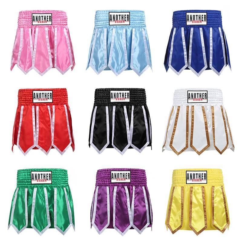 Muay Thai-shorts med flödande band Boxning MMA Kickboxning Träning Tävling