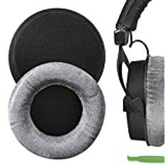 Geekria Comfort Velour ersättningsöronkuddar för Beyerdynamic DT 440/770/790/797/860/880/990, T5P, T70, T90, HS200, HS400, HS800, MMX300, RSX700 hörlurar (grå)