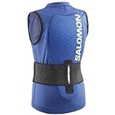 Salomon Flexcell Pro väst junior ryggskydd skidåkning snowboard MTN, anpassningsbart skydd, andningsförmåga och lätt att justera, blå, JL