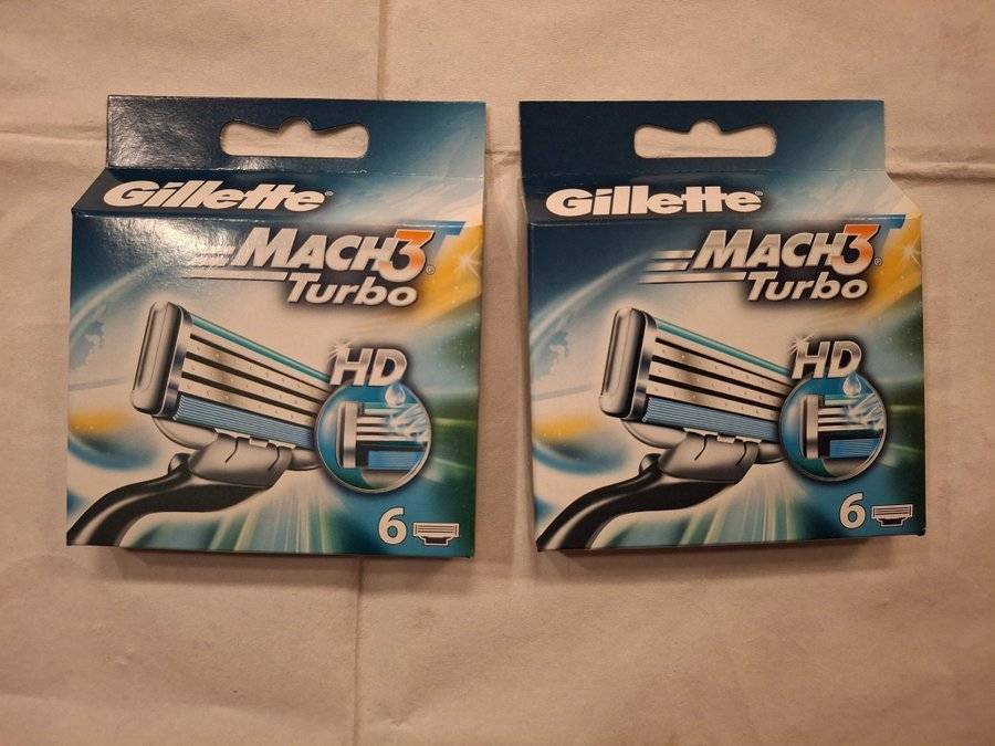 Gillette Mach3 Turbo HD Rakblad 6-pack x 2
