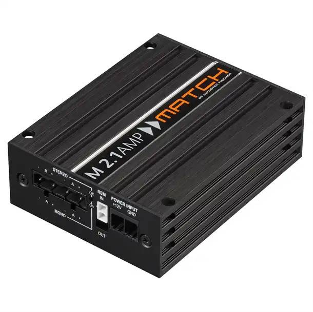 Match M 2.1AMP 1-/2-Kanals forstærker til bil