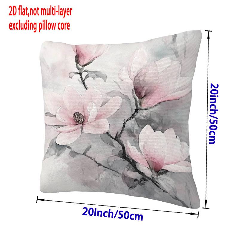 2d Flat Printing, 1pc Double Sided Pillow Cover, Delicate In Watercolorchristmas Winter Living Room, Bedroom, Sofa _bbf85653