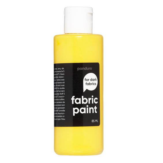 Fabric Paint 85 ml – gul täckande textilfärg för mörkt tyg - Gul