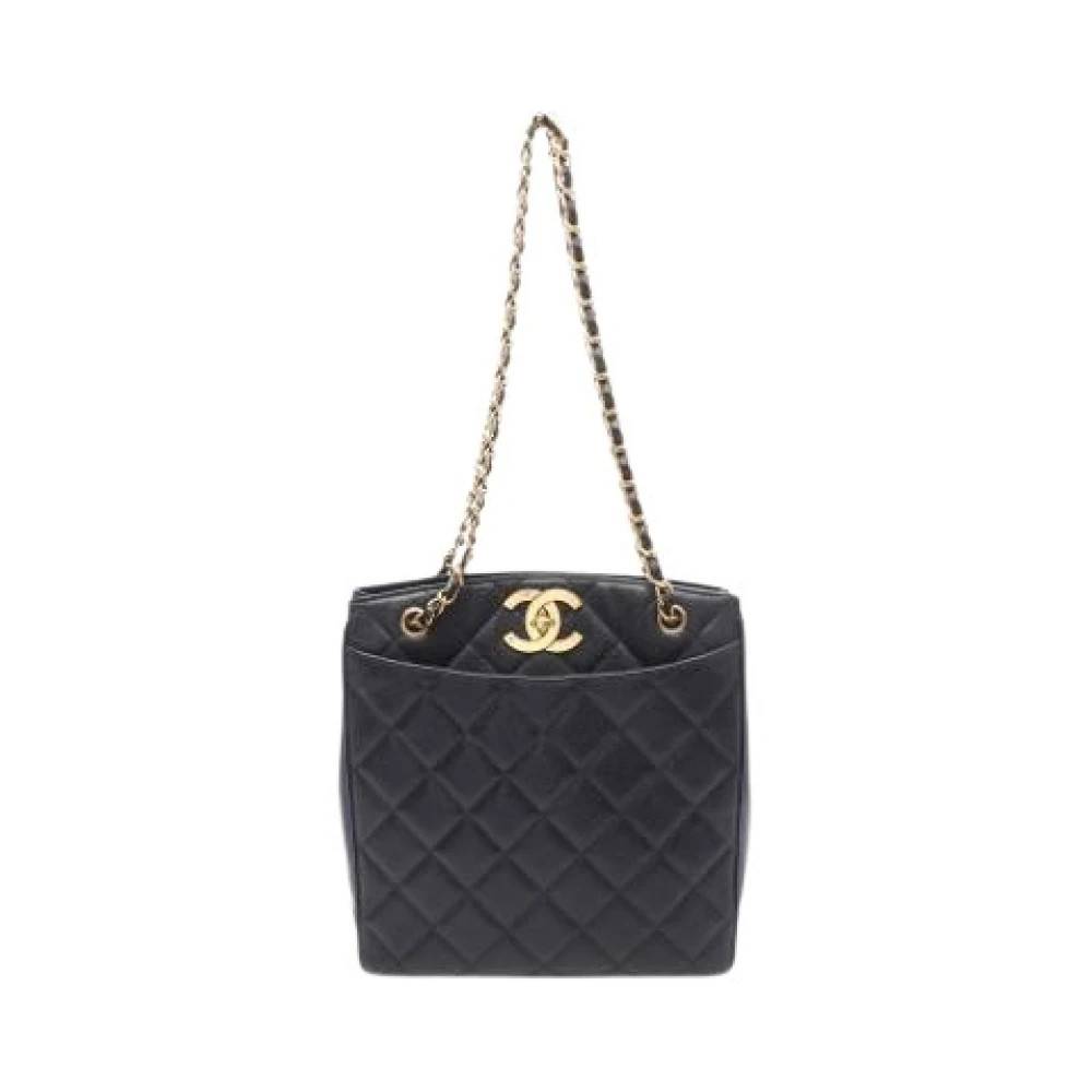 Chanel Vintage Pre-owned Matelasse Håndtaske - Vintage - Dame - Sort - ONE SIZE - Uld