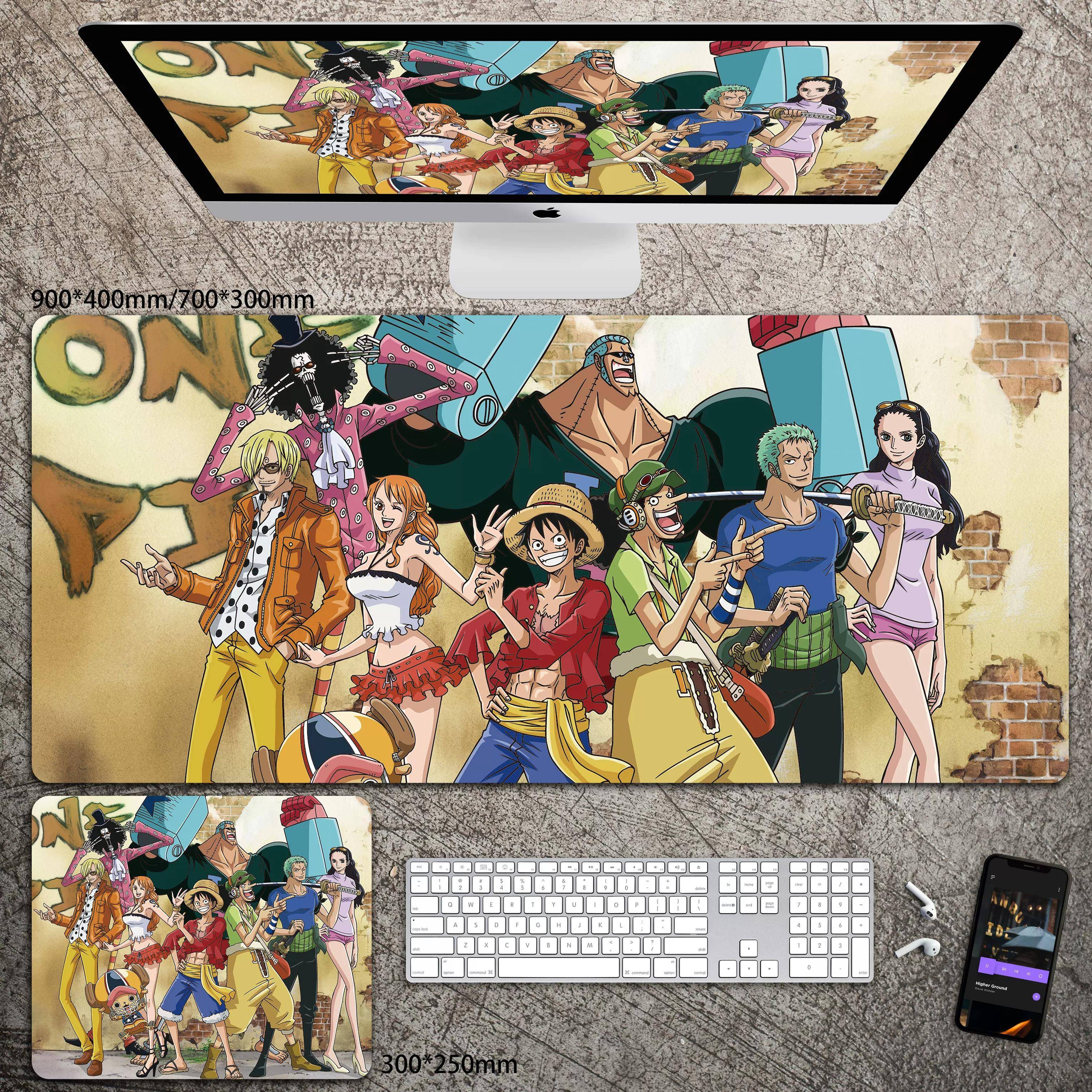 2026 Definition ONE PIECE Läder Musmatta Överdimensionerad Pojkar Animation E-sport Spel Tangentbordsmatta Luffy Datorbordmatta Halkfri Vattentät Musm