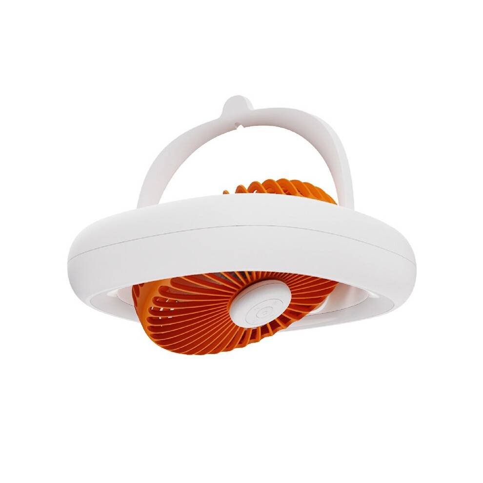Ceiling Fan Remote Control Oscillating Fan 7inch 4000mah 4 Gears and Warm Light Led Lamp USB Desk Ceiling Fan-B