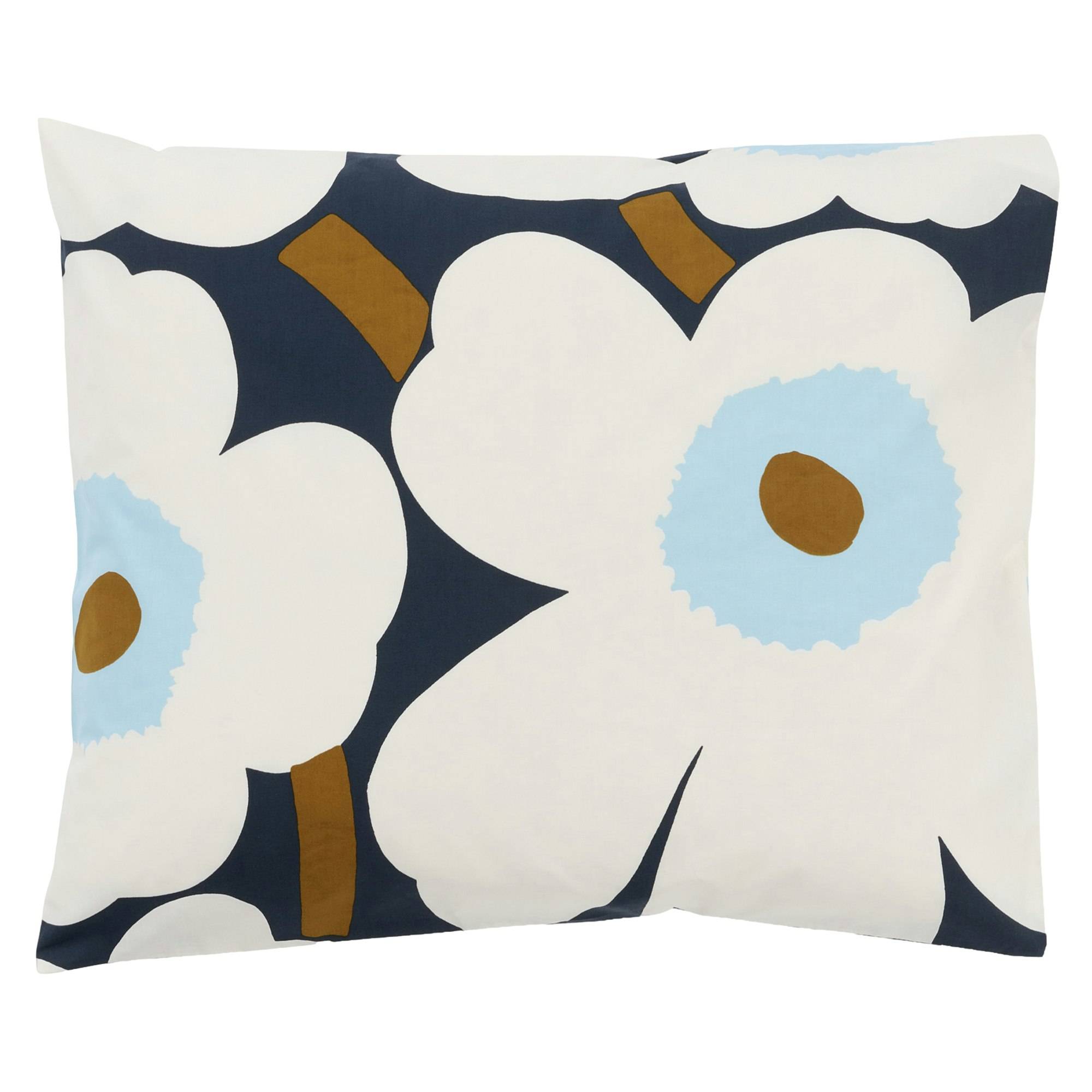 Marimekko - Unikko Örngott 60x63 Cm Blueberry / - Off-White