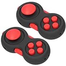 Fidget Game Controller Fidget Pad Reducer Game Fidget Controller Black Stress Fidget Pad Fidget Pad med 8 Fidget F Ctions F?r Barn Pad, Game Fidget Controller Black (Svart och r?d)