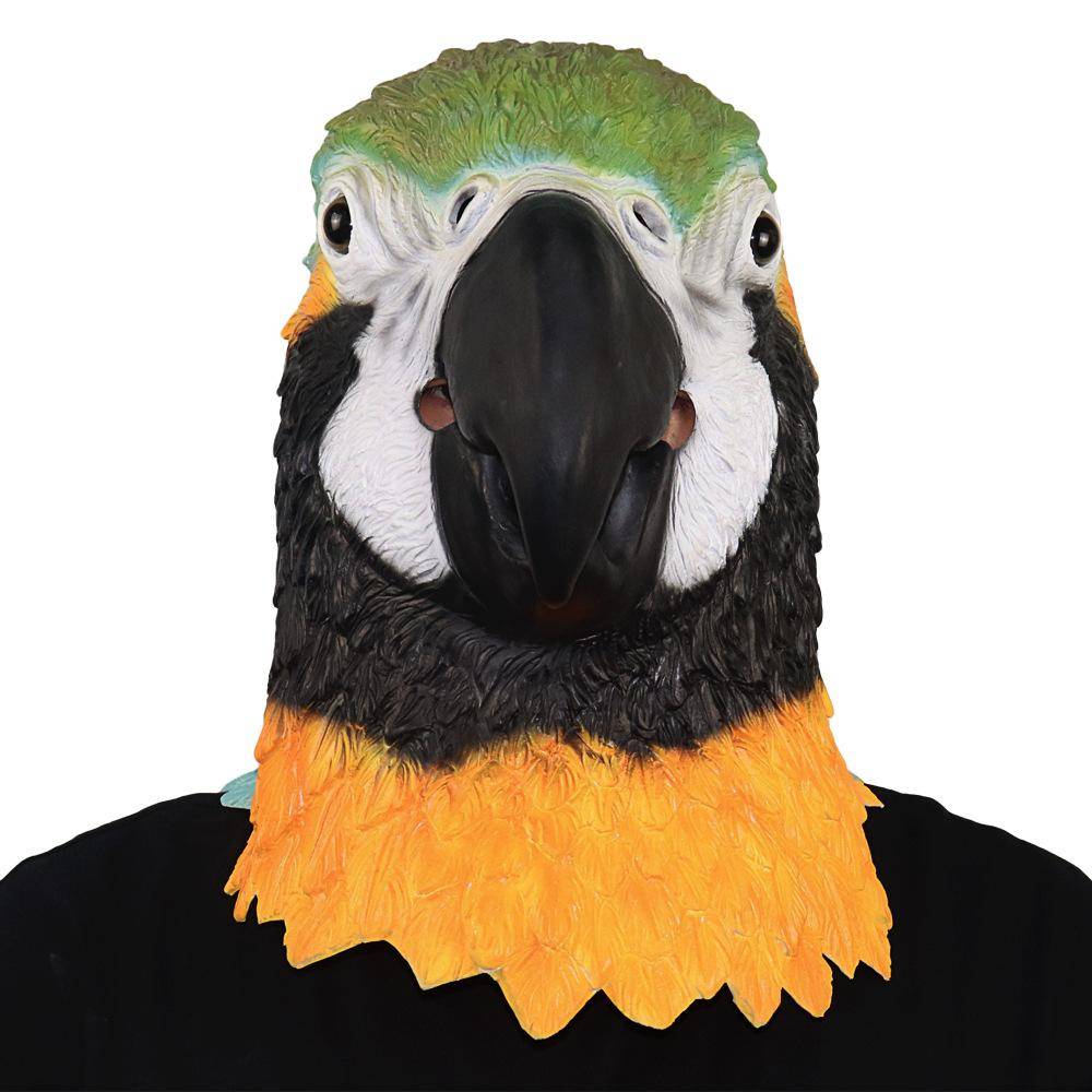 Lyxig papegojmask Söt papegojhuvudbonad för modellframträdanden och animeframträdanden Skämt och skoj med skämt på en barfest cm black