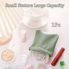 1Pc Travel Waterproof Shrapnel Makeup Bag, Portable Lipstick, Portable Small Storage Bag, Mini Pocket For Pocket Wallet, Easy To Store, Compact And Ea - Green