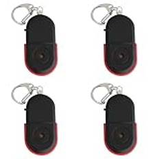 Lnfxkvva 4X Mini Anti-Lost Whistle Key Finder Trådlöst larm Smart Tag Nyckellokalisering Nyckelring Tracker Visselpipa Ljud LED-ljus