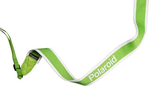 Polaroid Camera Strap Flat Green Stripe