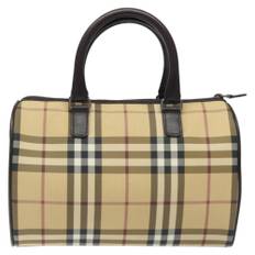 Burberry Vintage Burberry Boston Bag Stl. - Burberry Vintage Från Magasin - Beige (W 27cm x H 18cm x D 13cm)
