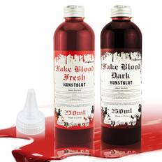 ZIENZENGYA 500 ml artificiellt blod halloween make-up, teaterblod filmblod, falsk blod, tvättbar bloddroppar för karneval teater ofog zombie vampyr clown monster cosplay specialeffekter smink
