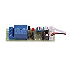 Multifunktionstidsrelä, DC 5V/12V/24V Oändlig cykelfördröjning Timer Tidsbrytare Reläbrytare PÅ AV Modul 0-15min/0-60min Justerbart tidrelä DIN-skena (DC12V 0-15min Justerbar)