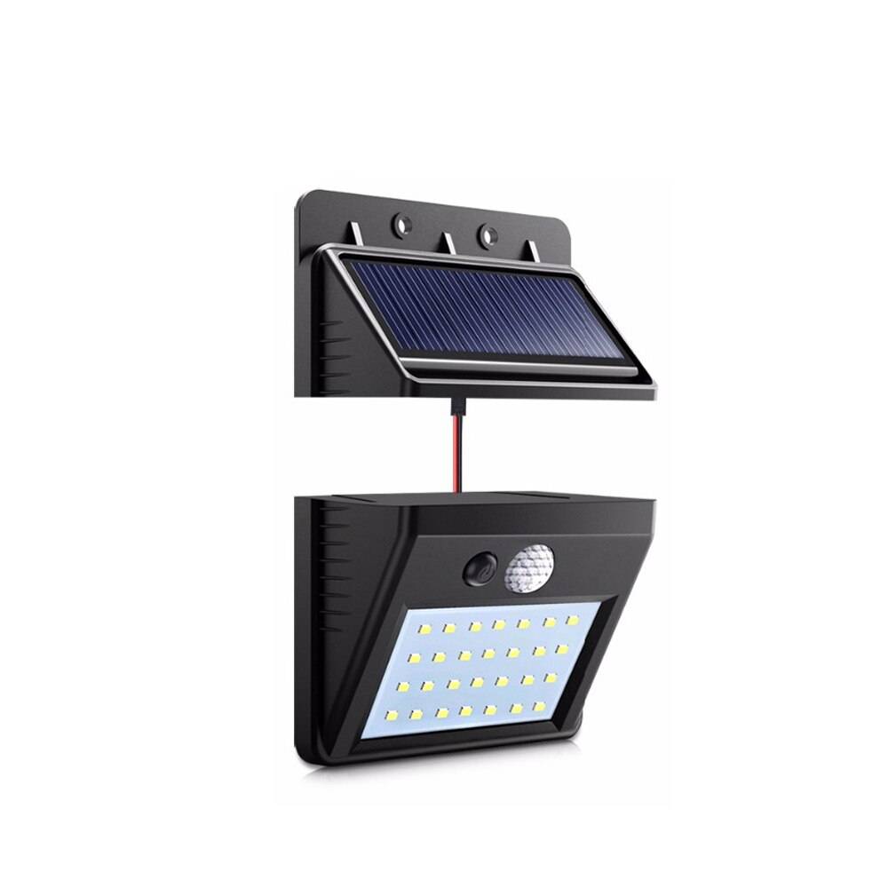 28/35 lysdioder utomhus vattentät led solar trädgårdsljus gräsmatta lampa pir rörelsesensor energibesparande säkerhet trädgård gård gatubelysning - 28 lysdioder