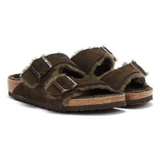 Birkenstock Arizona Brown Mocca Shearling Sandals - EU 40
