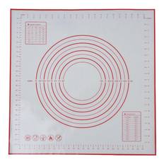 Silicone Pastry Mat 60 X 60cm/23.6 X 23.6in Fondant Mat with Measurement for Rolling Dough L(for 6.5-9kg) svart