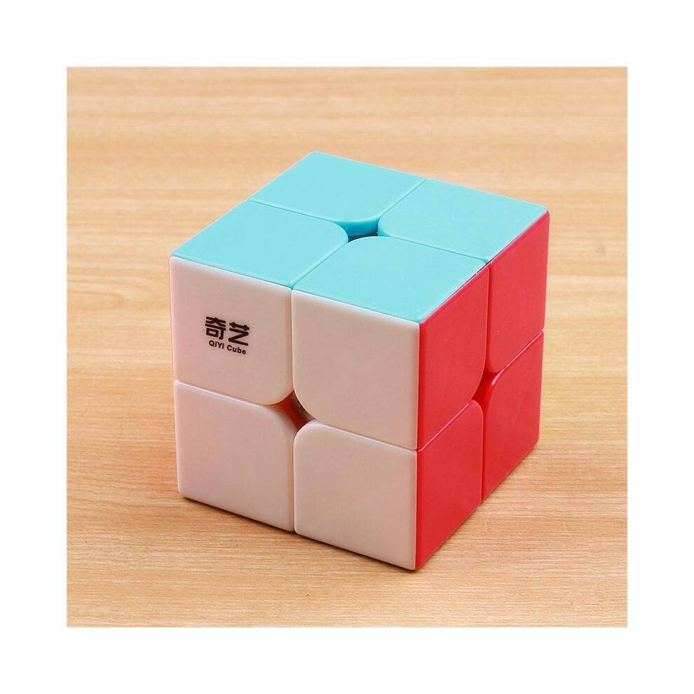 (Matches the image) QIYI 2x2 Speed Cube Stickerless Puzzle Professional Magic Cube Educational Funny Toy for Kids