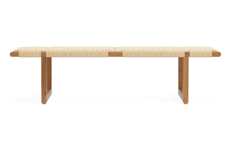 BM0489L | Table Bench FSC® Mix-certificeret eg, olie, Naturfarvet papirgarn