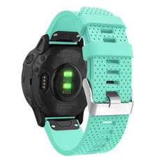 Garmin Fenix 6S Stilfuldt silikone Urrem - Cyan