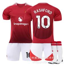 Rashford 10 Manchester United 24-25 hemmatröja senaste fotbollströja för vuxna och barn för den nya säsongen 9 Kids 26(140-150cm)