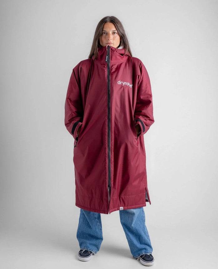 Dryrobe Advance V3 LS Poncho - Burgundy/Silver Grey - XS