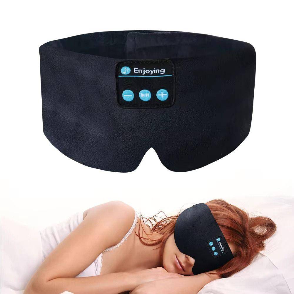 Justerbar Bluetooth Sömnmask Mjuk Trådlös Sömnmask Trådlösa Hörlurar Meditation