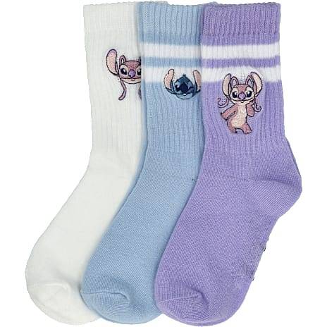 LILO & STITCH børne 3-pak strømper str. 35-37 - multifarvet