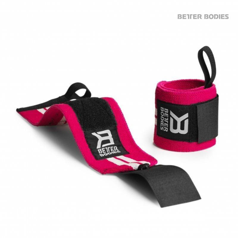 Womans Wrist Wraps, Pink/White